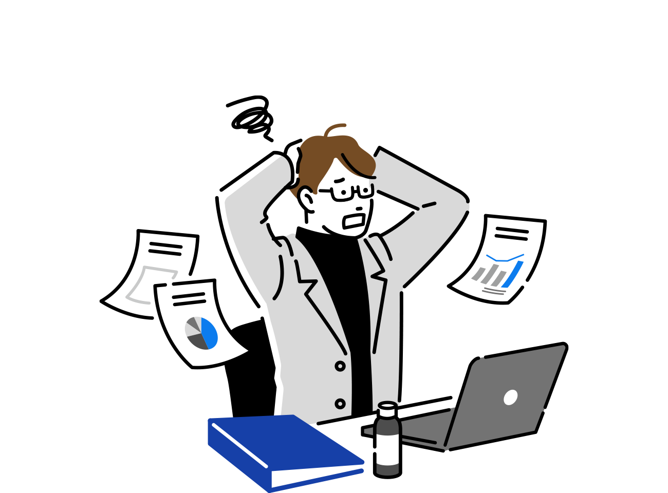 情報が散在して確認が⼤変